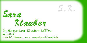 sara klauber business card